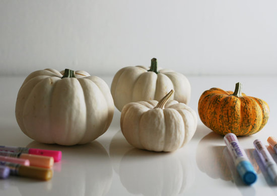 Pumpkin decorating with paint pens, carve-free tutorial