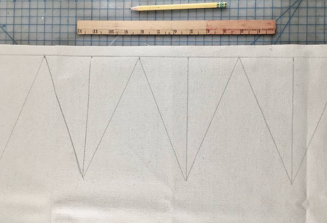 Planning out pendant triangles for garland
