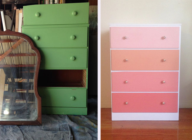 Ombre Dresser Before and After