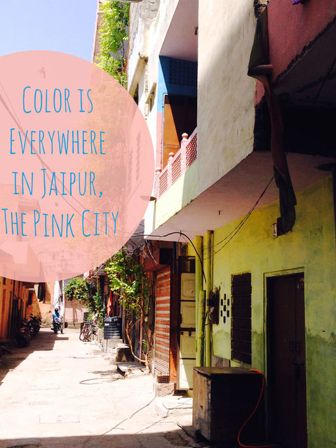 Colorful alley in the Pink City, Jaipur