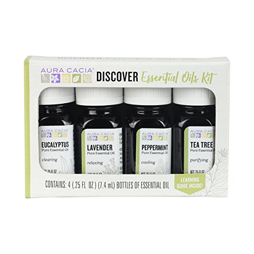 Eucalyptus, Lavender, Peppermint, Tea Tree essential oils kit