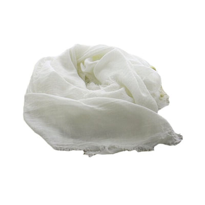White Cotton Scarf for Textile Design